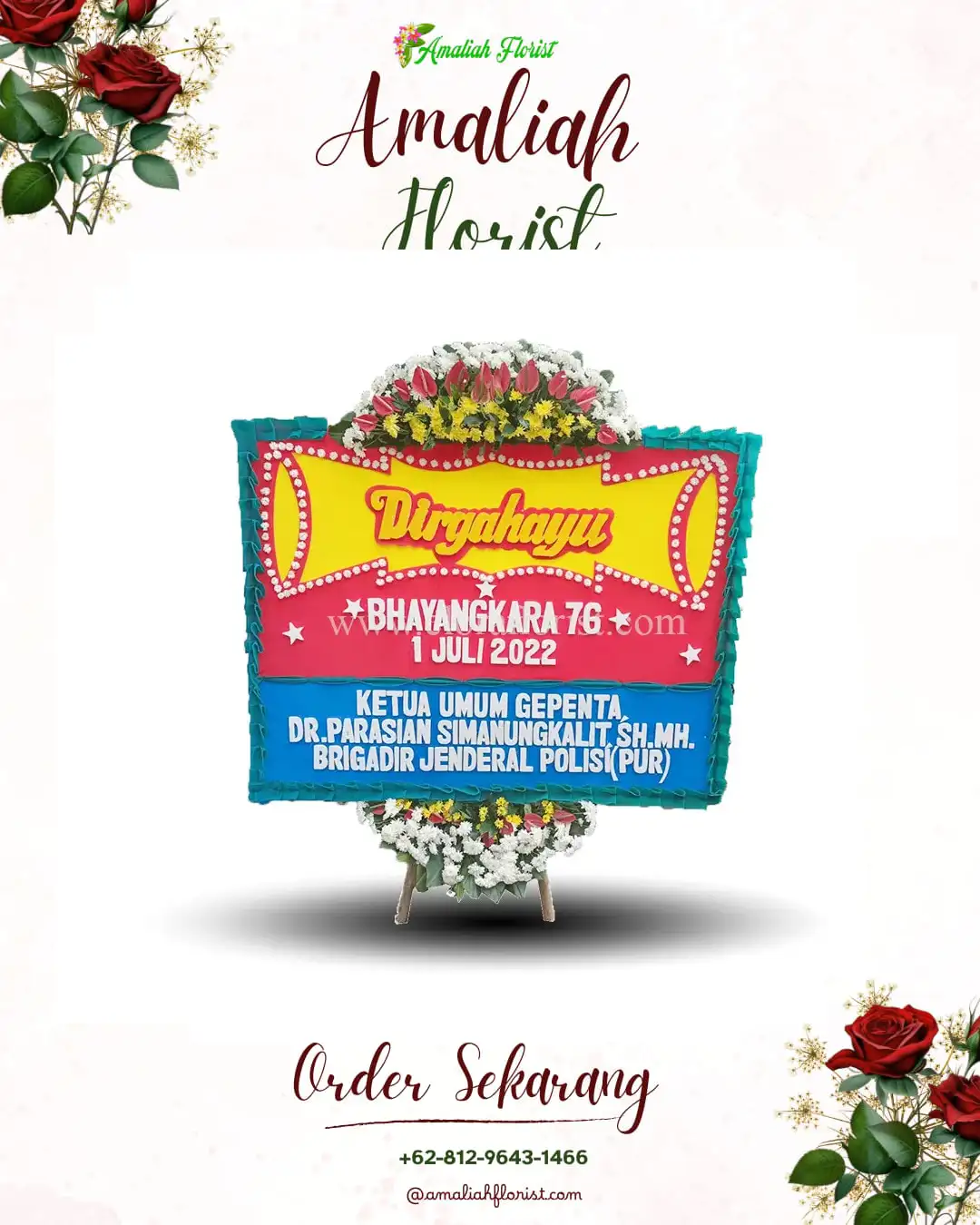 Papan Bunga HUT Ulang Tahun Sri Budaya